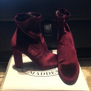 Steve Madden velvet ankle boots